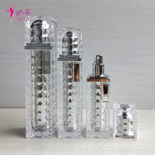 Luxury Square Shape Crystal Acrylic Jar